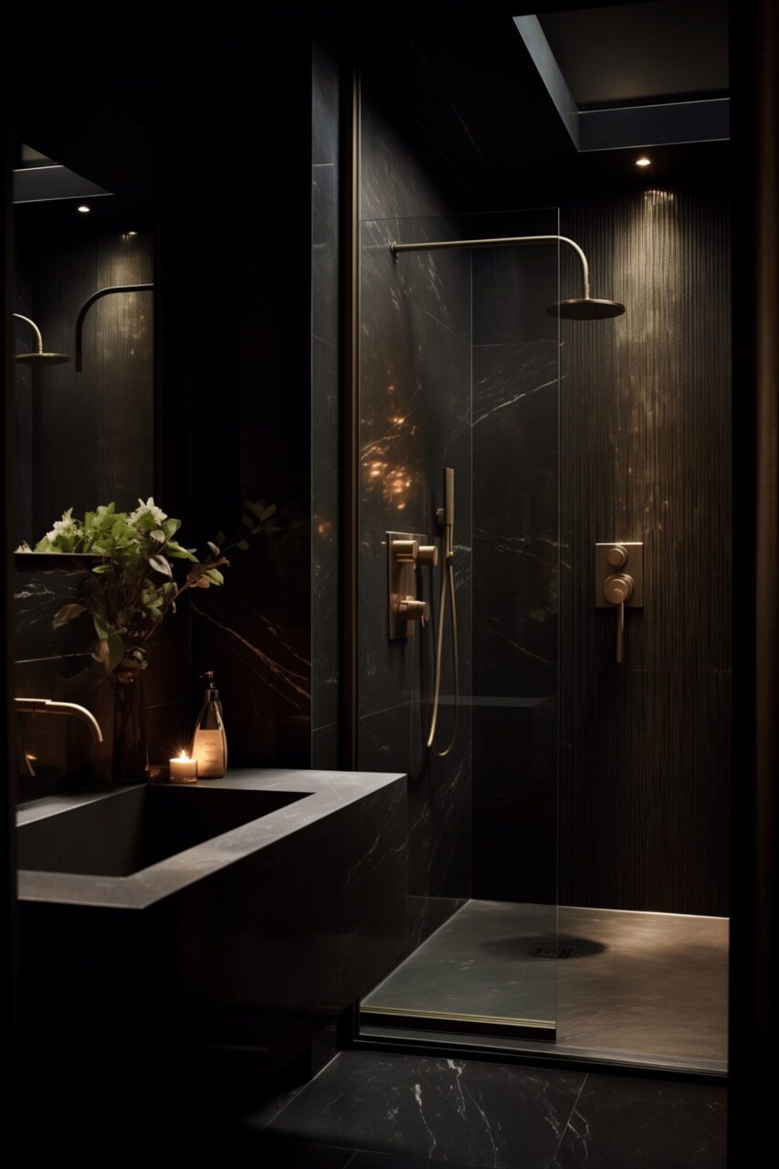 Dark and Moody Bathroom
